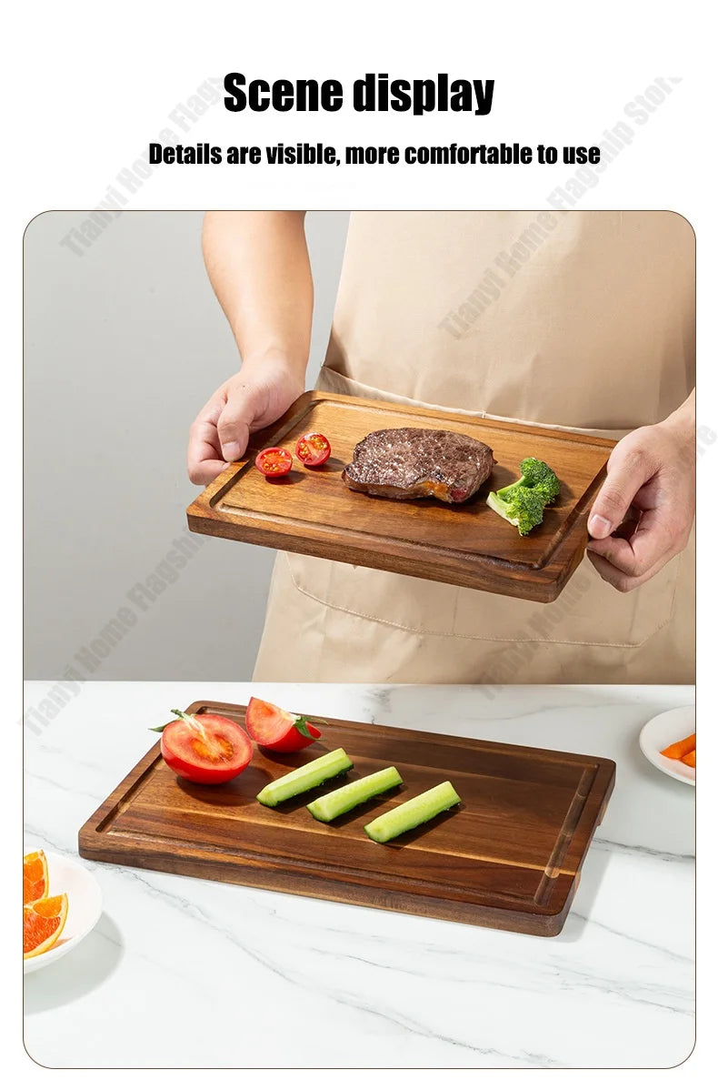 Acacia Wood Cutting Board Thickened Chopping Board Large