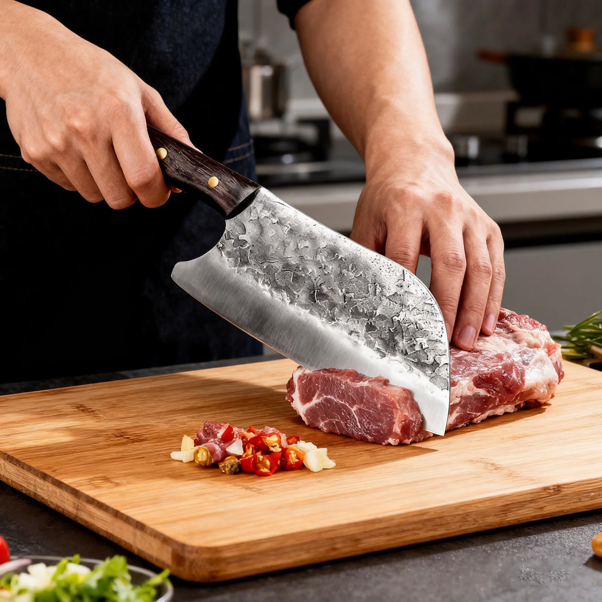 Handmade Forged Knife Chef Knife High-Carbon Bone Chopper