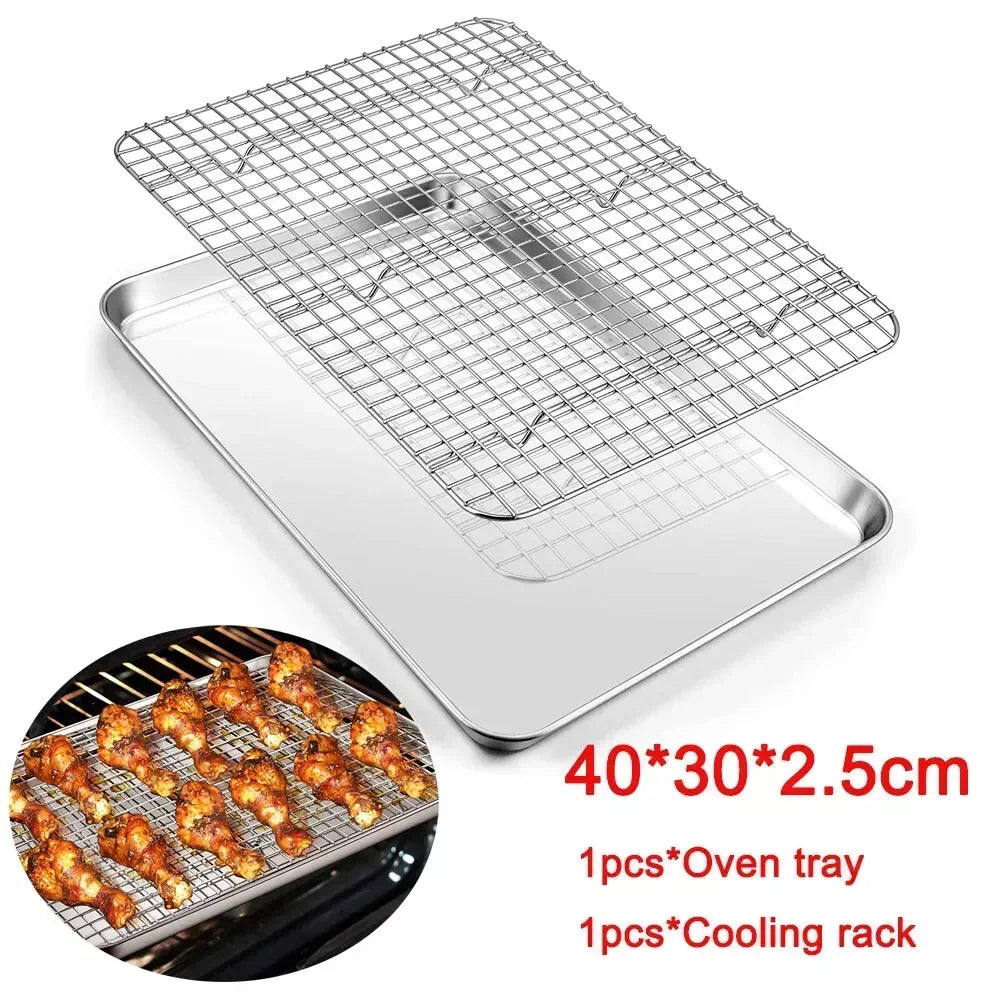 Large Size Stainless Steel Baking Tray Cooling Rack
