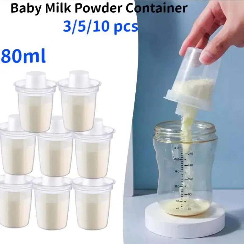 -1set 80ml Baby Milk Powder Dispenser Baby Food