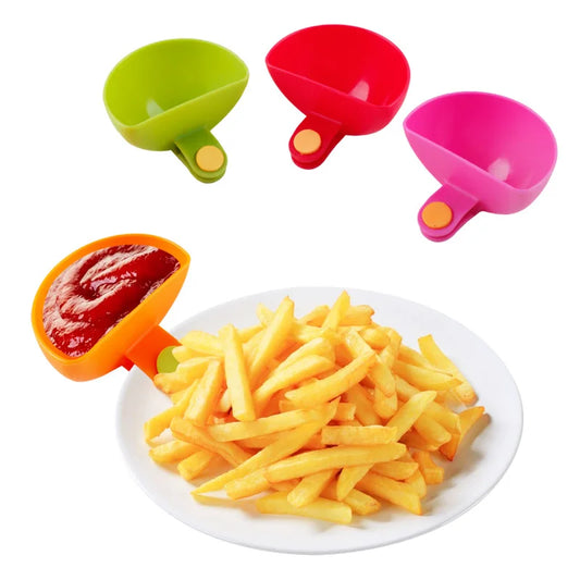 4pcs/Set Dip Clip Bowl Container Dish Plate Can