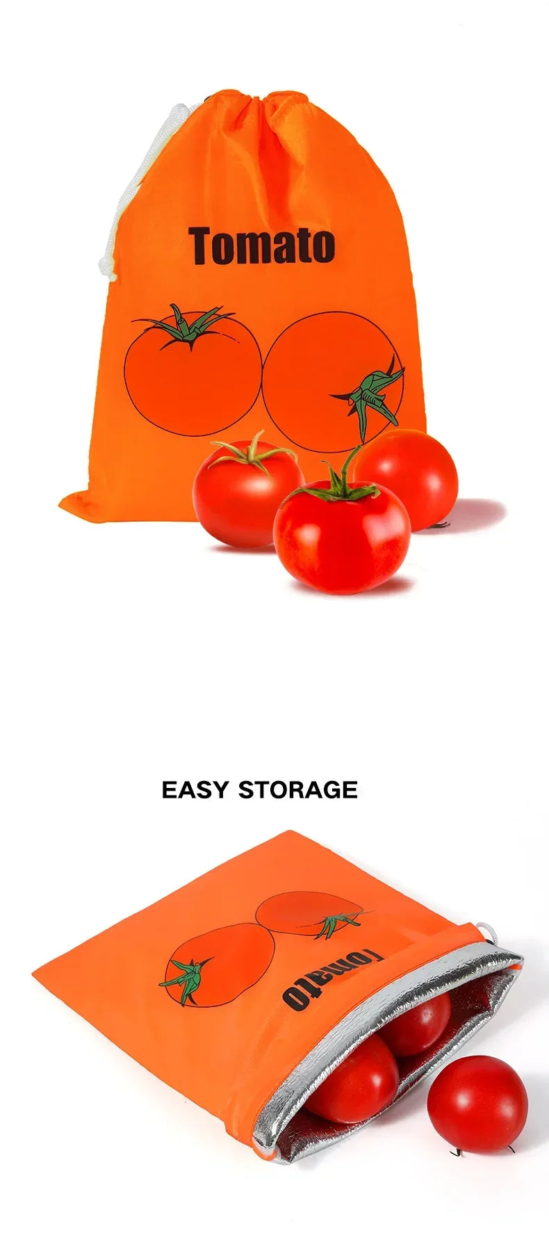 Reusable Banana Freshness Storage Bag Aluminum Foil Drawstring