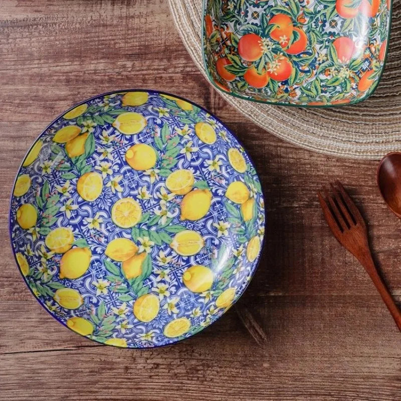 1pc Ceramic Tableware Bohemian Style Retro Tableware Creative