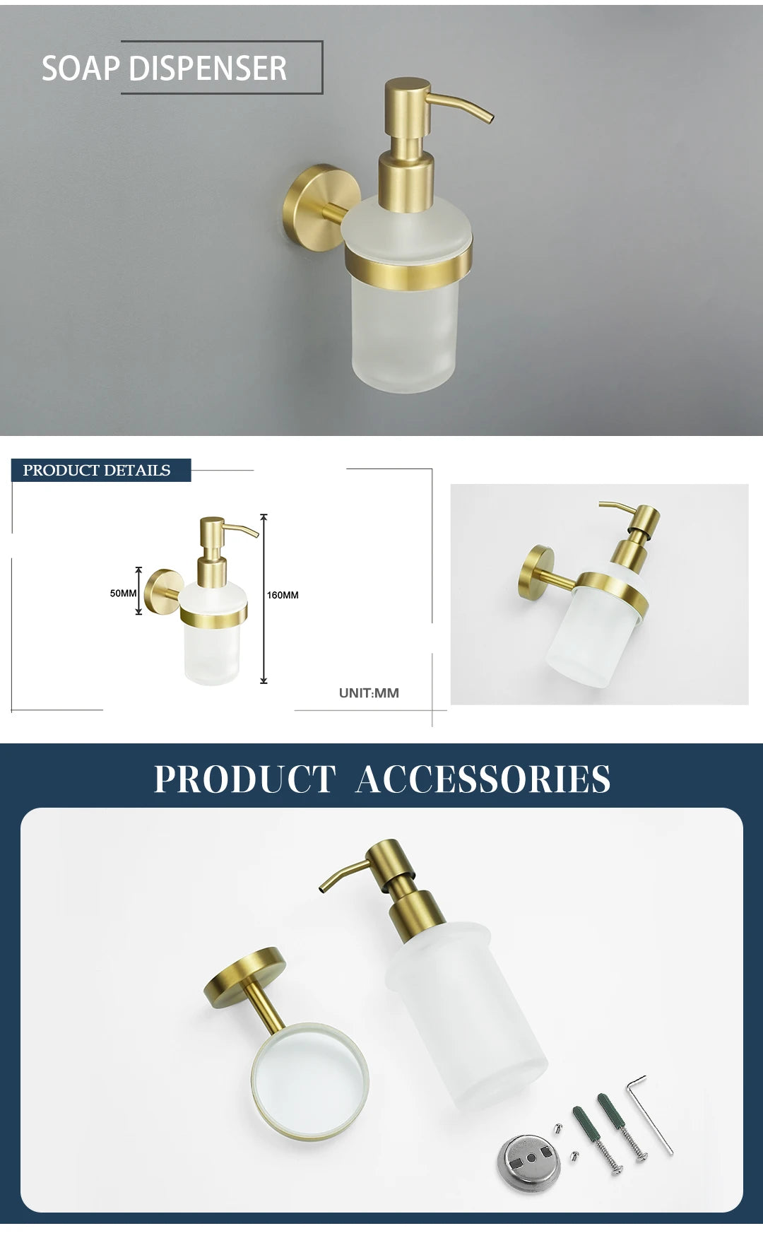 Bathroom Hardware Brushed Gold Knurled Brass Kit Towel