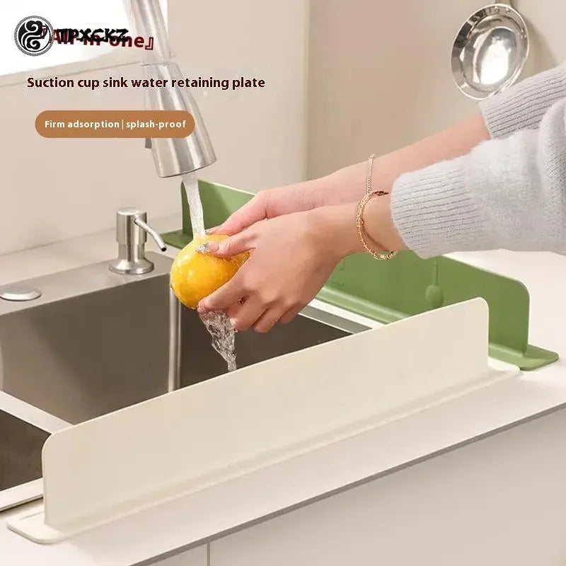 1pcs Silicone Sink Water Splash Guard Washing Basin