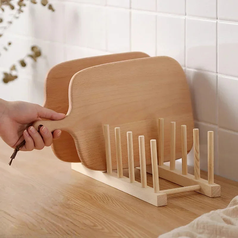 Diy Locker Bamboo Drain Rack Wooden Plate Rack