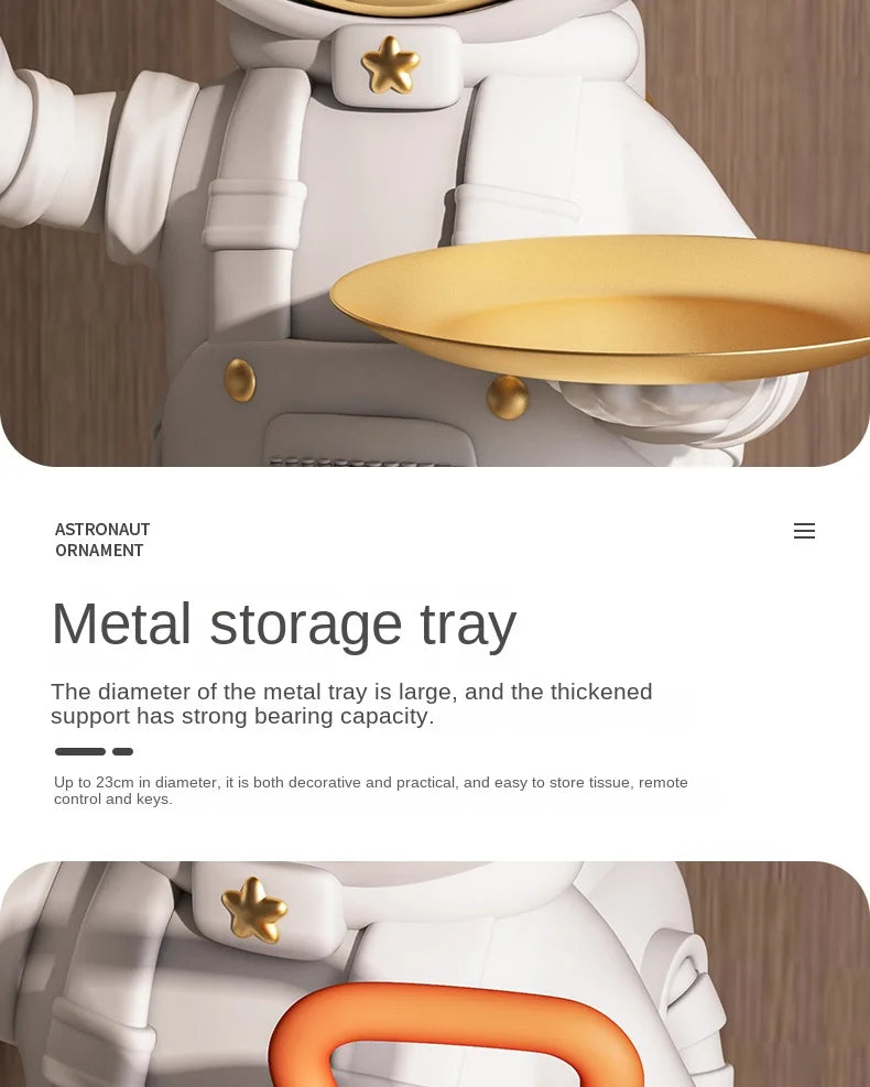 Decor Astronaut Statues Tray Storage Rack Art Ornaments