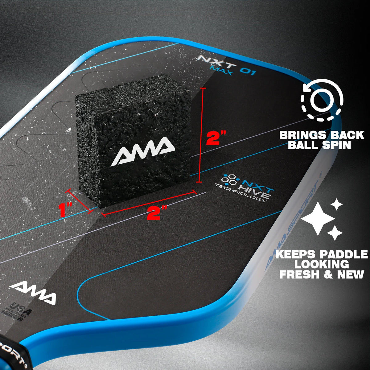 Amasport Pickleball Paddle Eraser Durable Rubber Cleaner