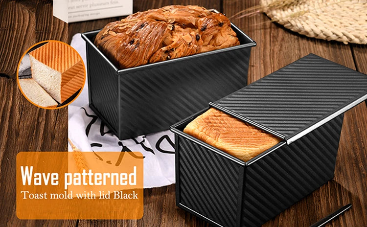 Long Pullman Loaf Pan Lid Non-Stick Carbon Steel