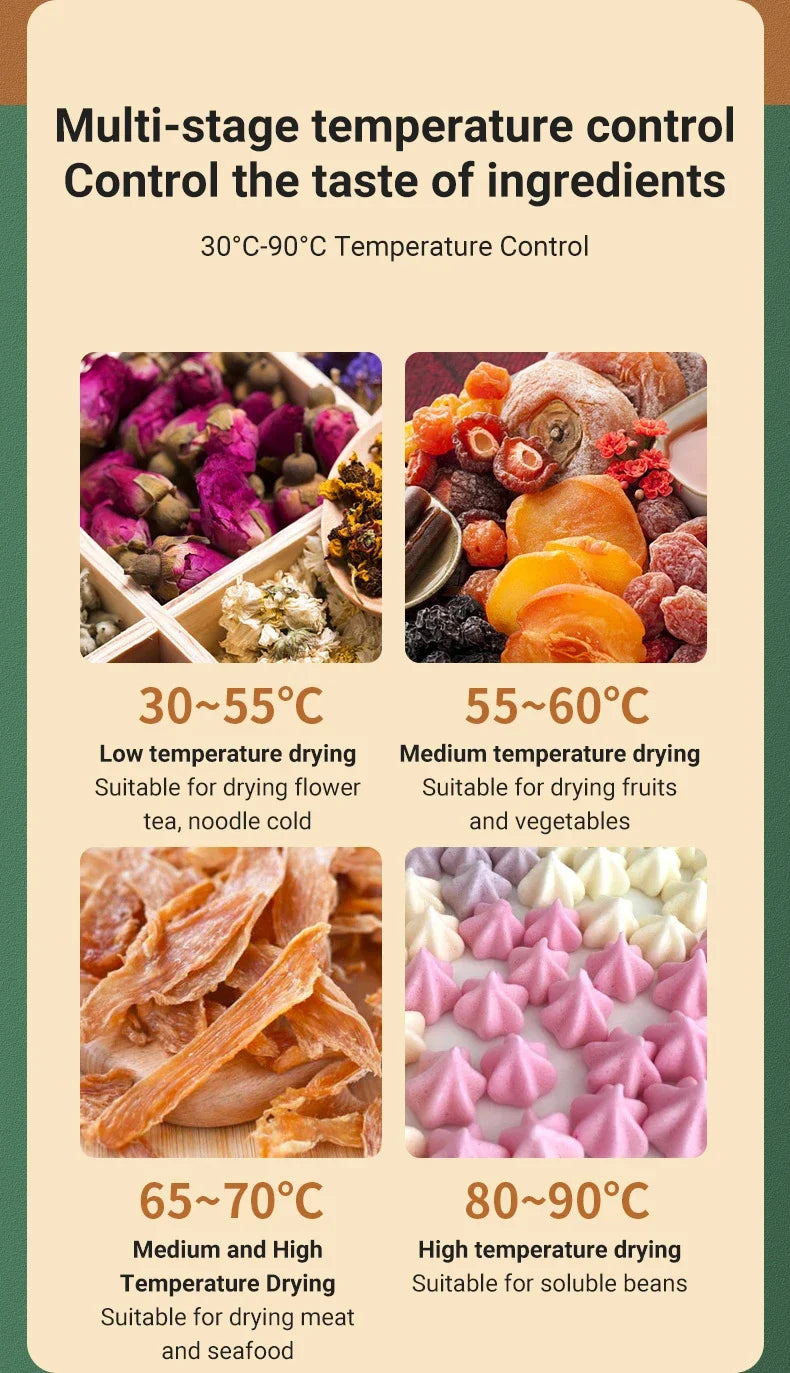 Divedeer 6-18 Layer Touch Screen Food Dehydrator Fruits