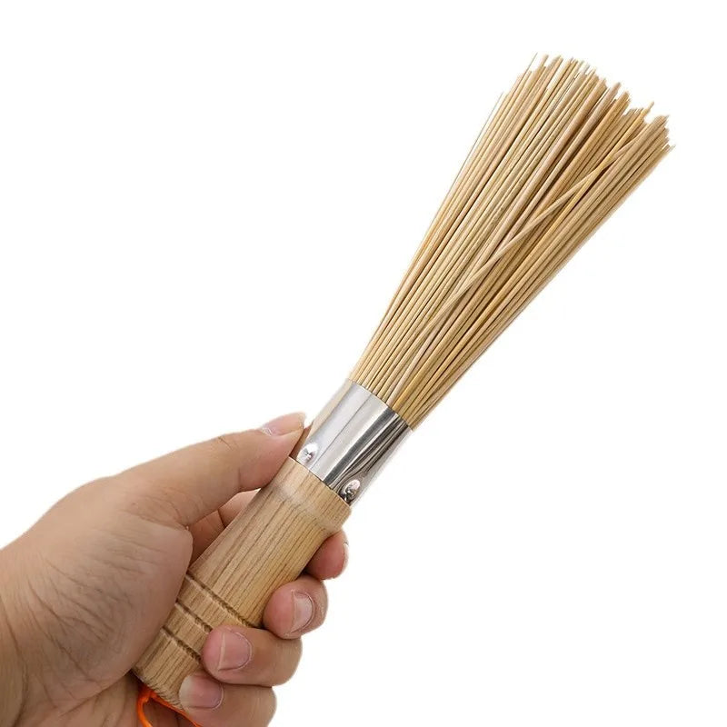 1pc Bamboo Dish Brush Oil-Resistant Stain-Removing Pot Scrubber