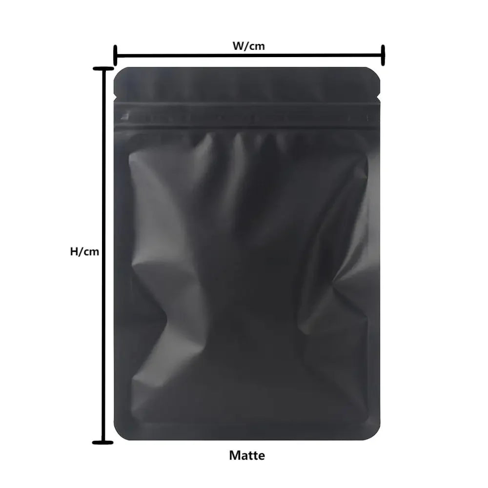 100pcs Double Sided Frosted Mylar Bags Waterproof Flat