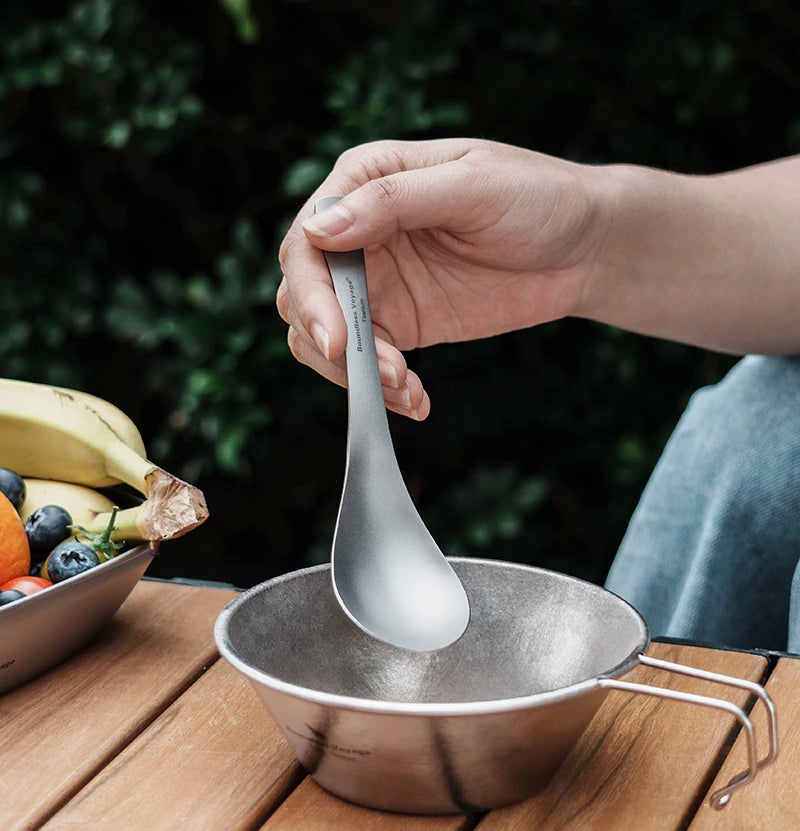 Boundless Voyage Titanium Spoon Carry Bag Outdoor Flatware