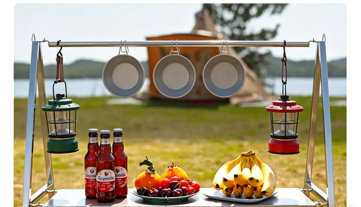Outdoor Camping Storage Shelf Folding Shelf Storage Rack