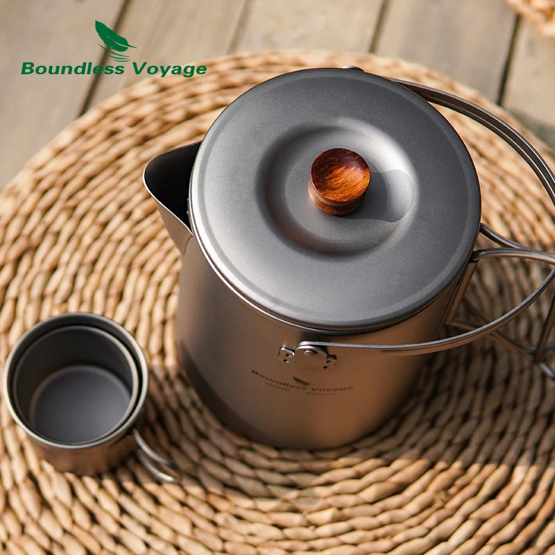 Boundless Voyage 5l Titanium Kettle Camping Coffee 500ml