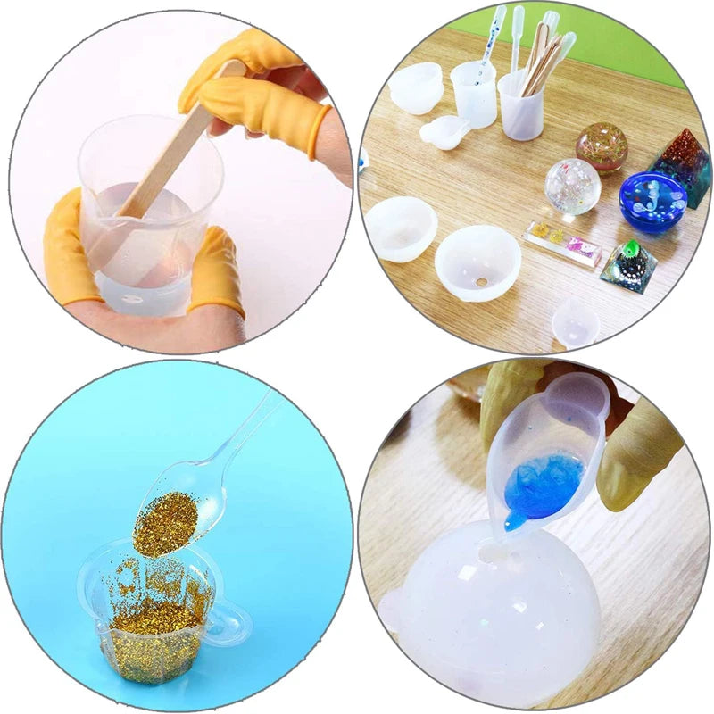 Epoxy Resin Kit Silicone Mold Included Mixing Cups