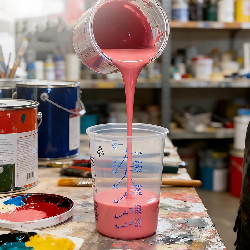 50pcs 600ml Disposable Clear Plastic Paint Mixing Cups