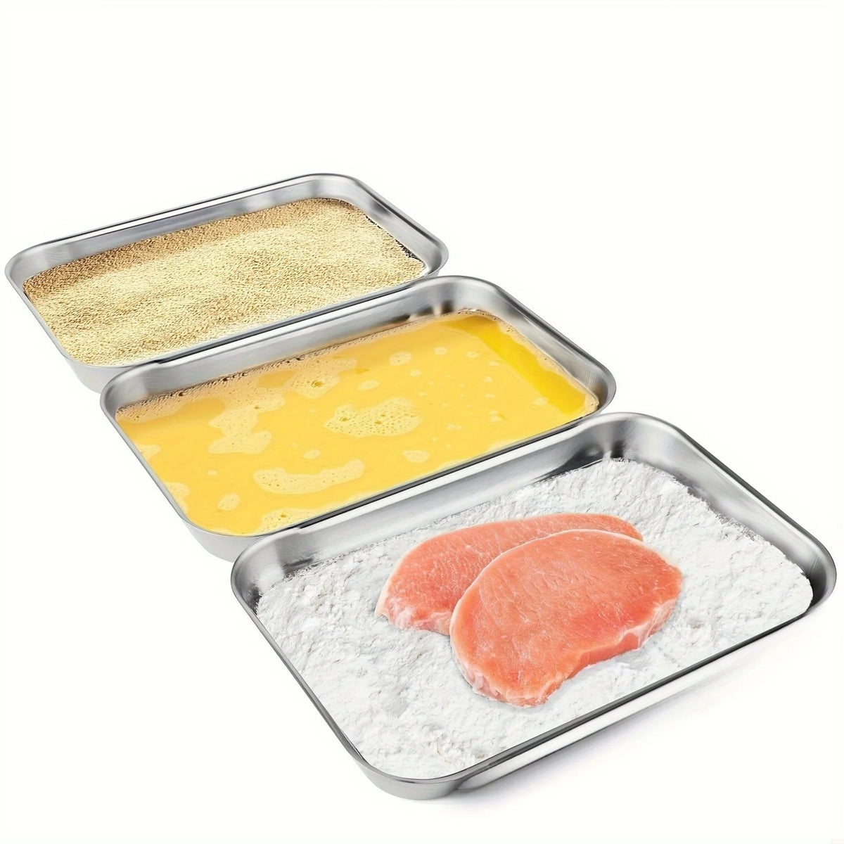 3pcs Stainless Steel Food Containers - Leakproof &