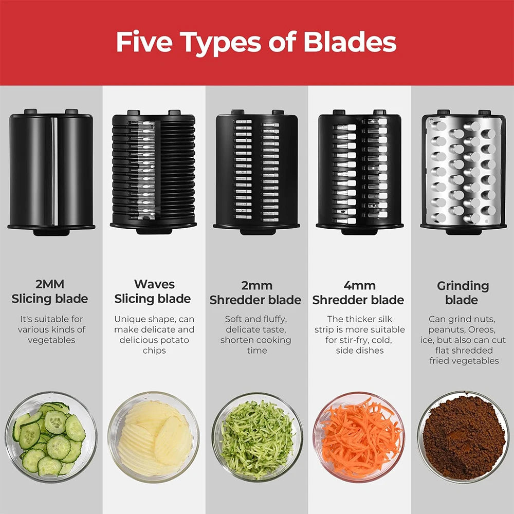Lmetjma 250w In Electric Vegetable Slicer Shredder Automatic