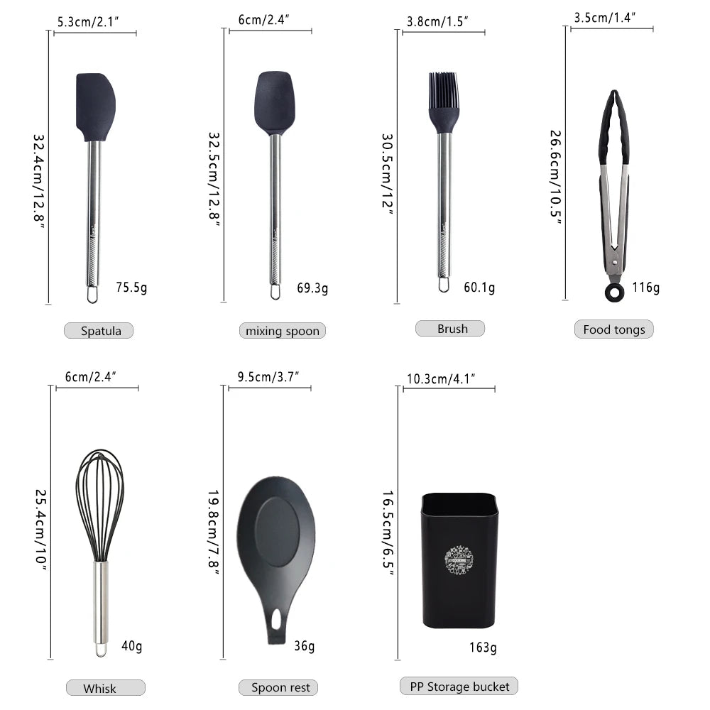 1-Pack Silicone Kitchenware Cooking Utensils Heat-Resistant