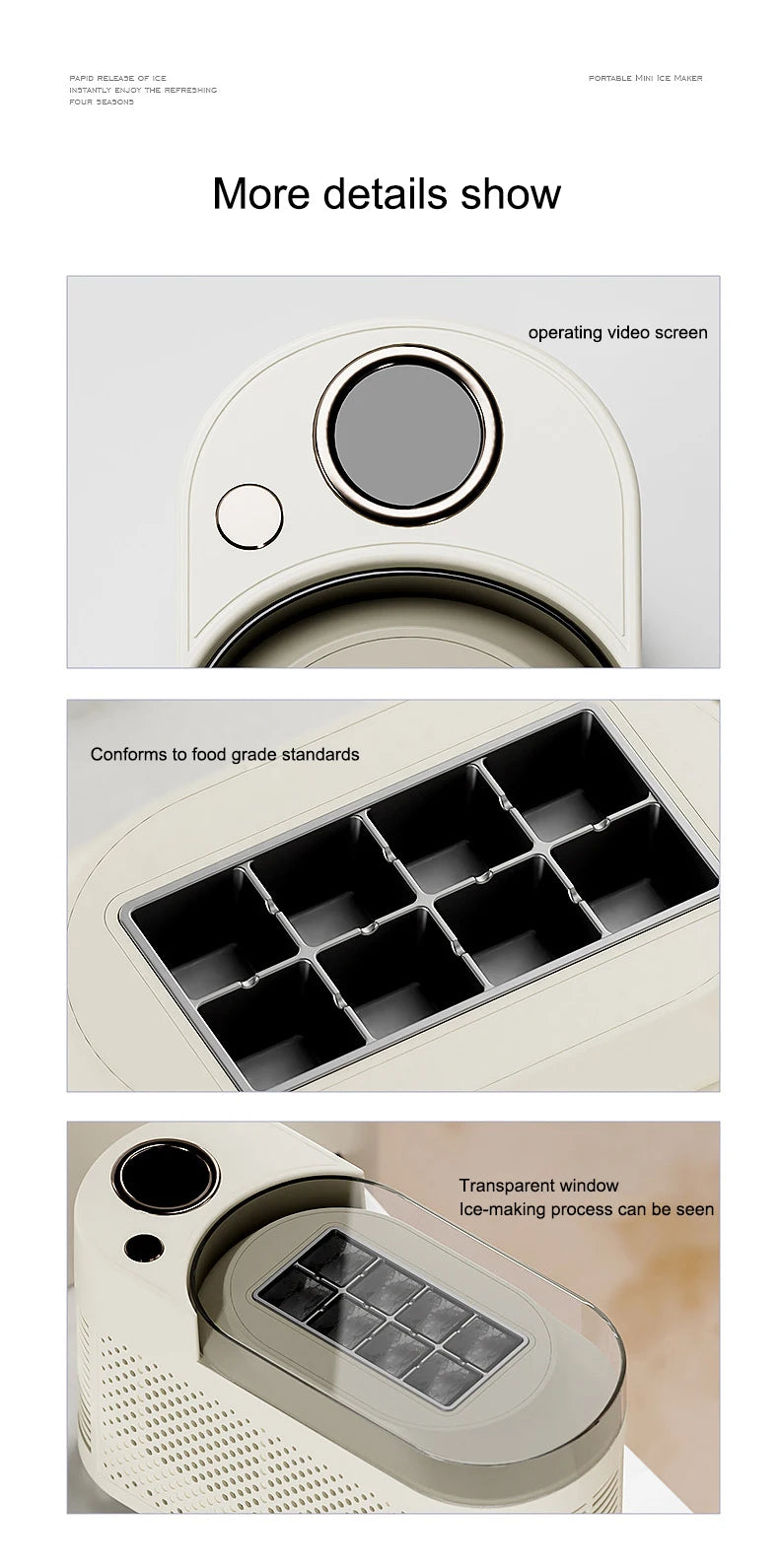 Desktop Mini Ice Cubes Maker Machine Dormitory Camping