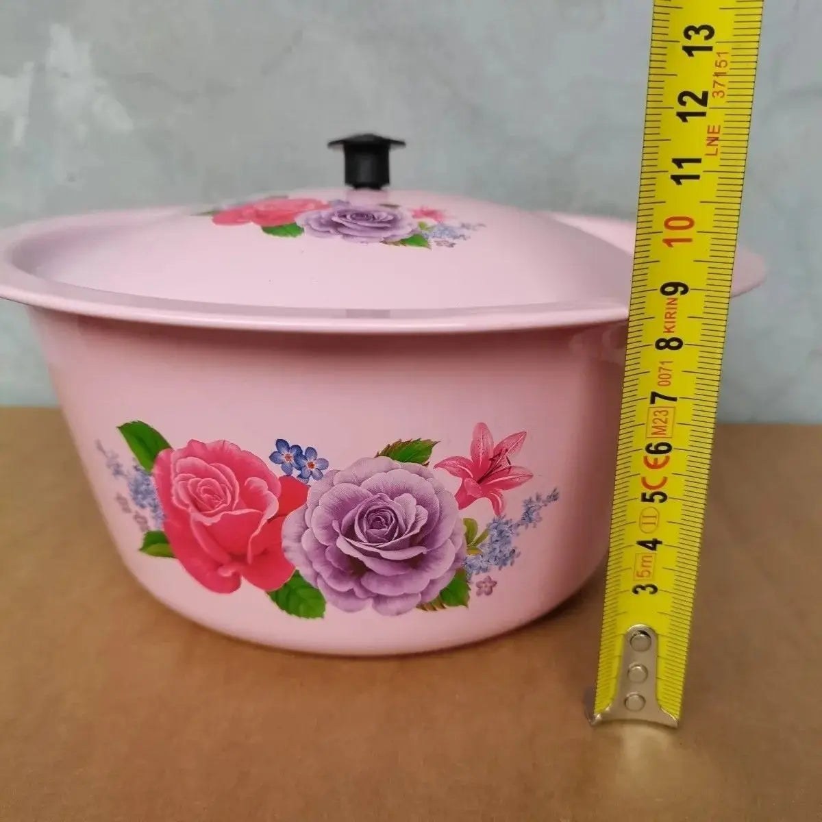 Food Storage Pot Enamel Basin Classic Vintage Enamel