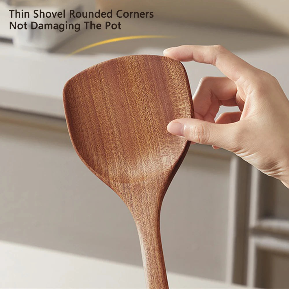Cooker King Ebony Wood Spatula Non Stick Pan