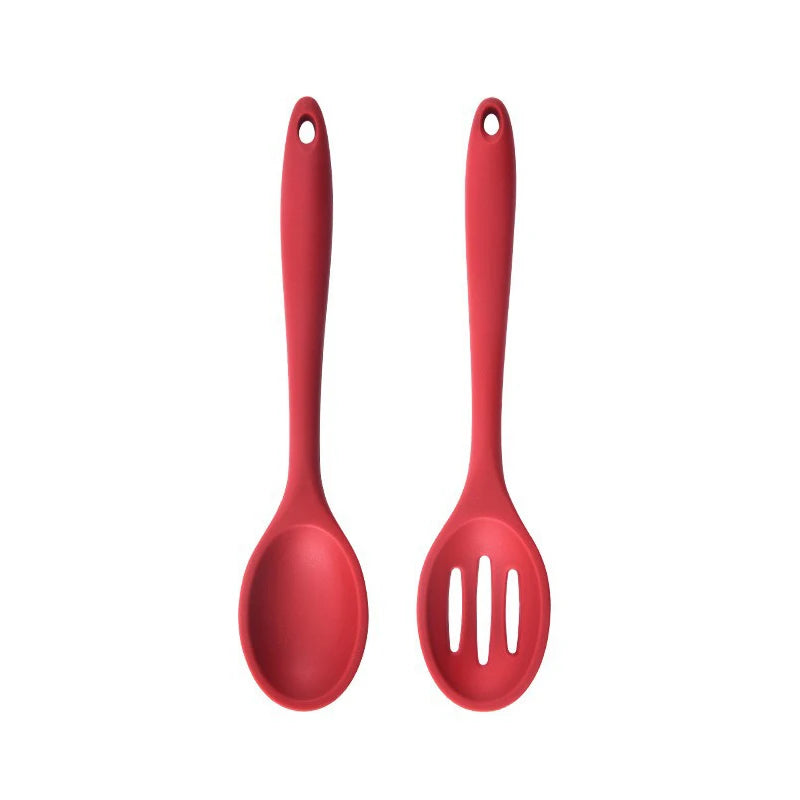 2pcs Silicone Scoop Long Handle Soup Scoop Salad