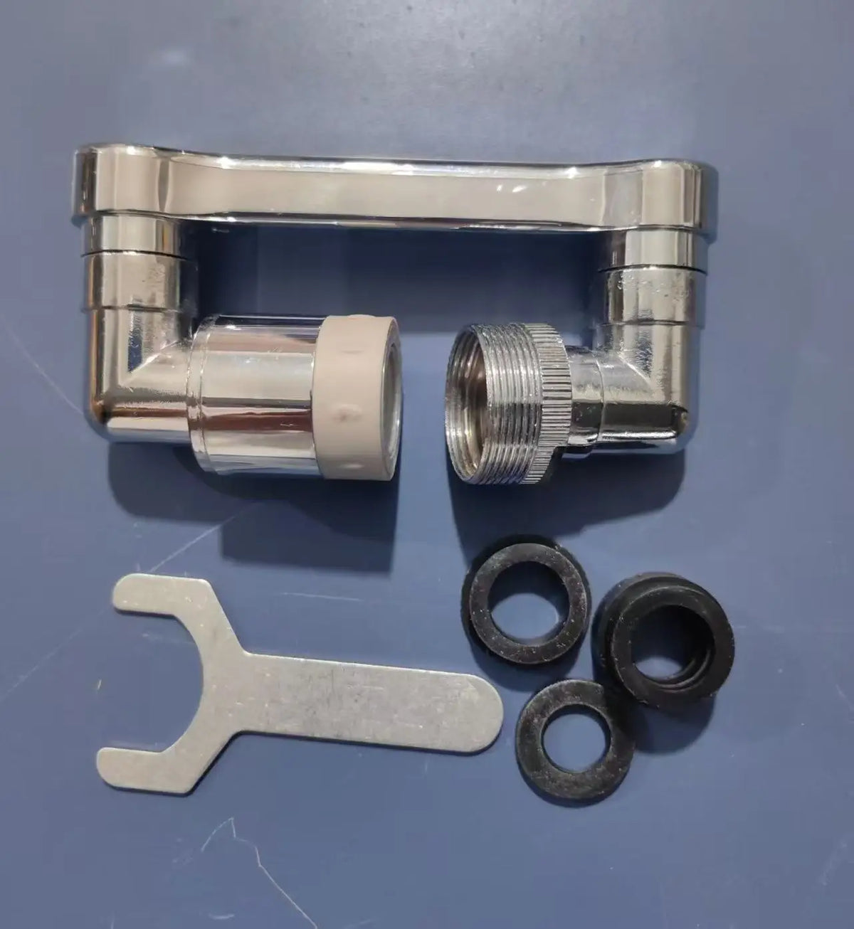1pc 1080 Swivel Stainless Steel Faucet Extender Splashproof