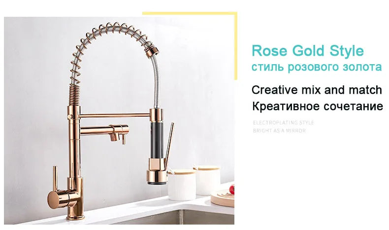 Gegve Faucets Removable Taps Brush Brass Faucet Water