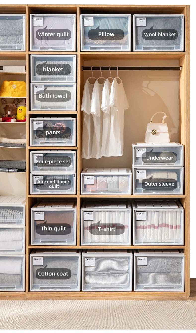 Stacking Storage Drawer Boxes Large Capacity Wardrobe Drawer