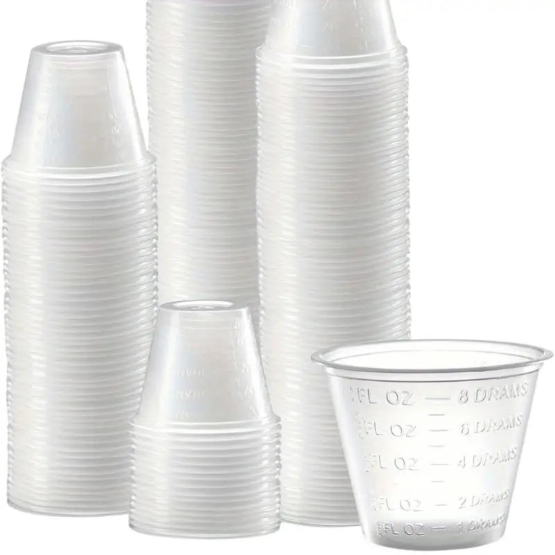 Oz Disposable Plastic Medicine Cups Clear Graduated Measuring