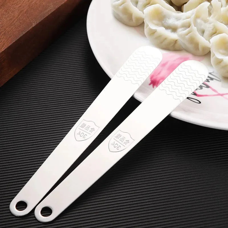 2pcs Dumpling Spoon Stainless Steel Flat Stuffing Shovel