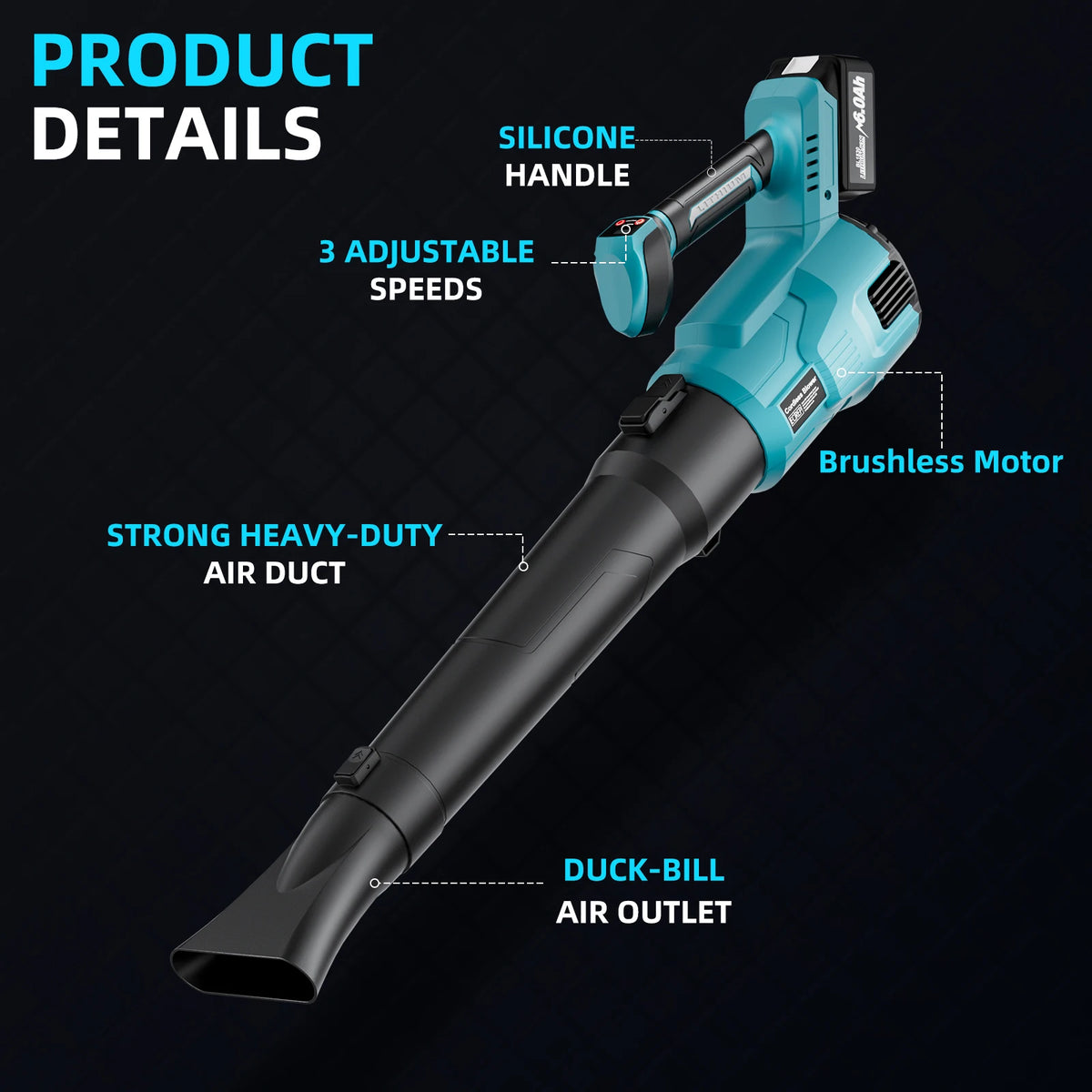 Brushless Electric Air Blower Makita 18v Battery Leaf