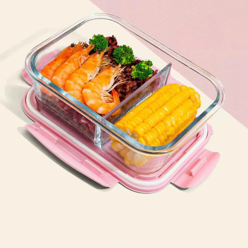 Style Lunch Box Glass 1050ml Microwave Bento Box