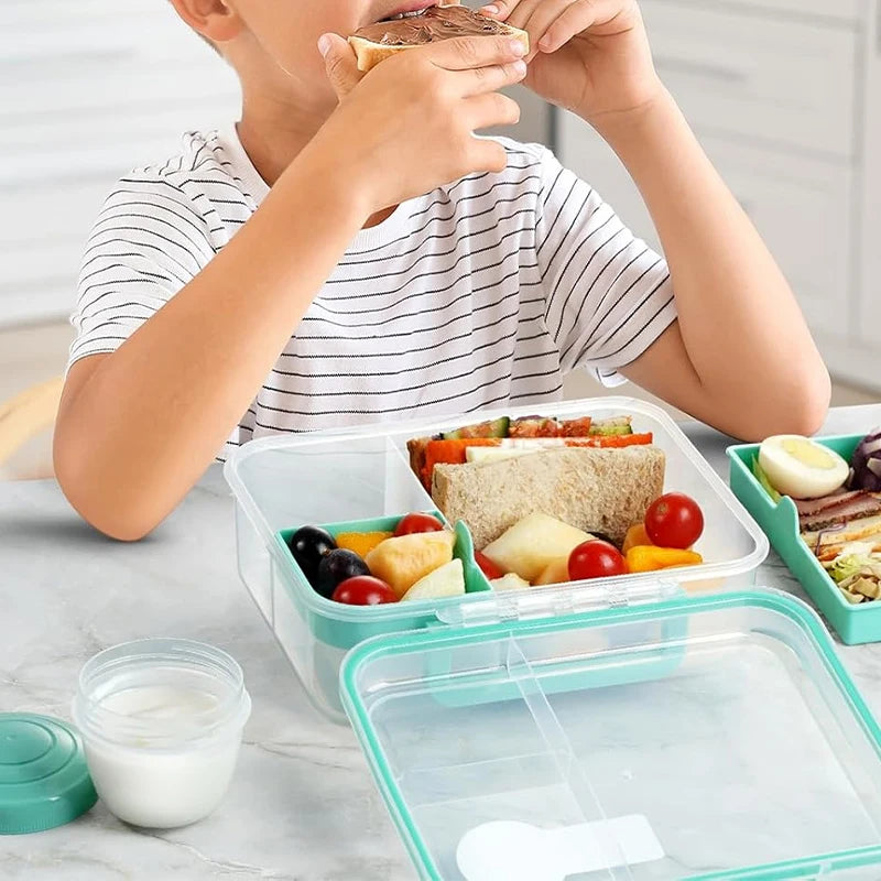 Compartment Leakproof Bento Lunch Box Detachable Trays Bpa