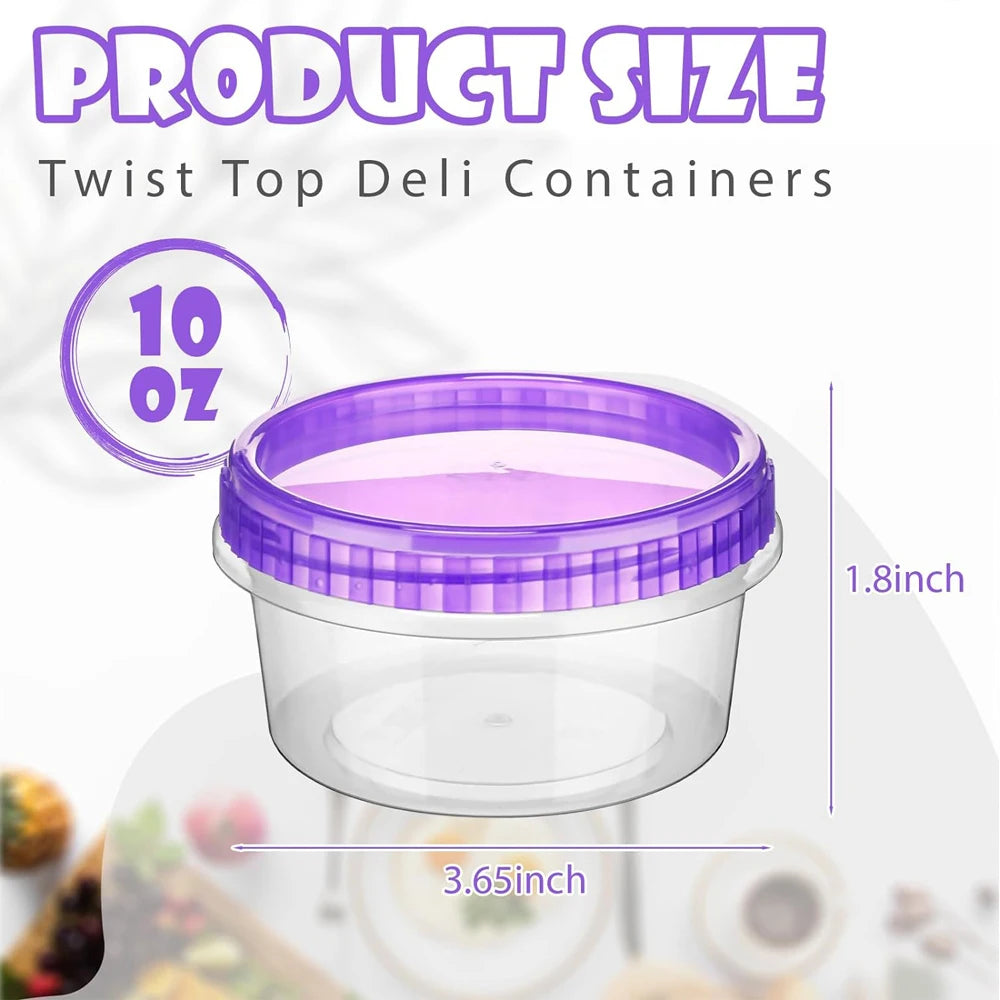 Plastic Freezer Containers Food Storage Twist Top Food