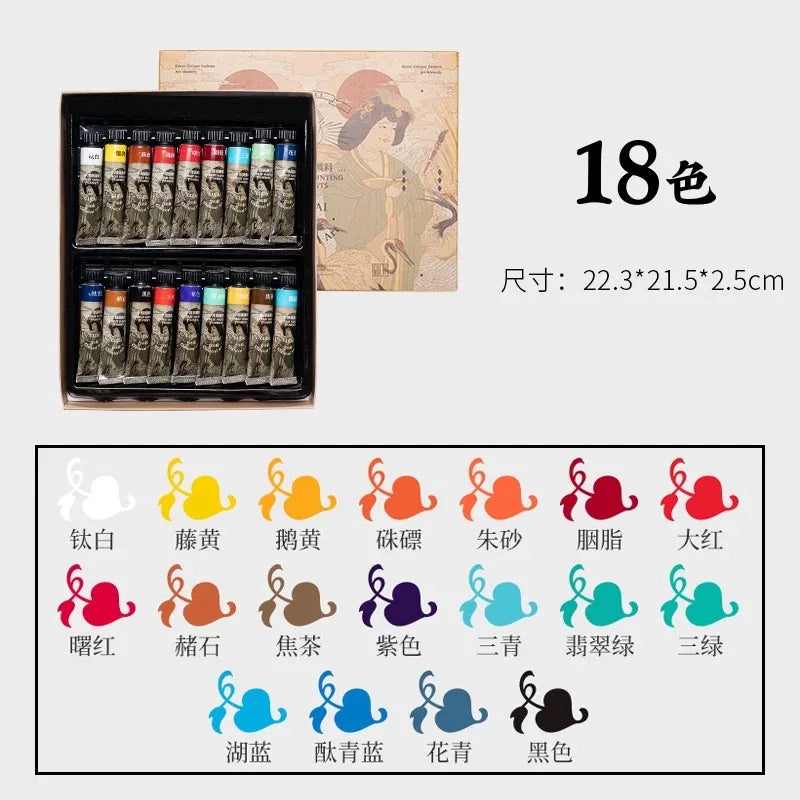 Brush Chinese Painting Pigments Beginners Chinese Painting Full