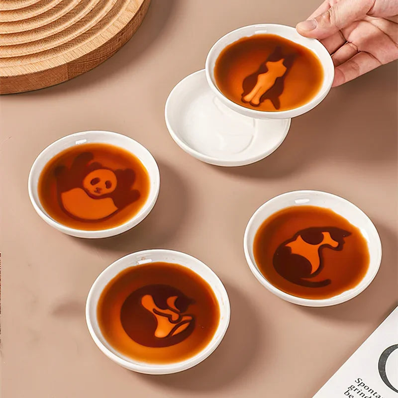 1pcs Ceramic Taste Dish Animal Small Plate Creative