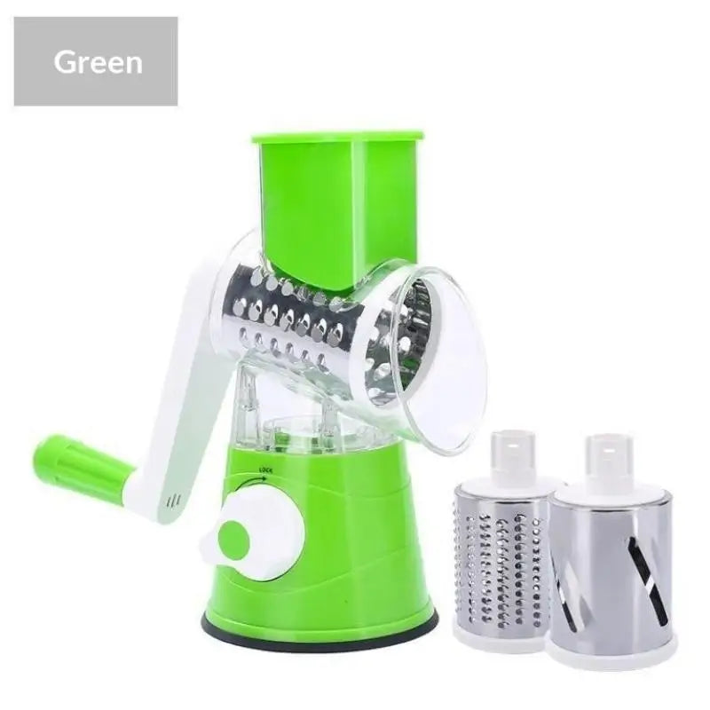 Rotary Vegetable Slicer Grater Multiple Blades Easy Clean