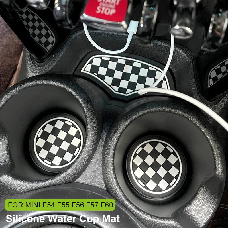 3pcs Non-Slip Car Water Cup Pad Silicone Mat