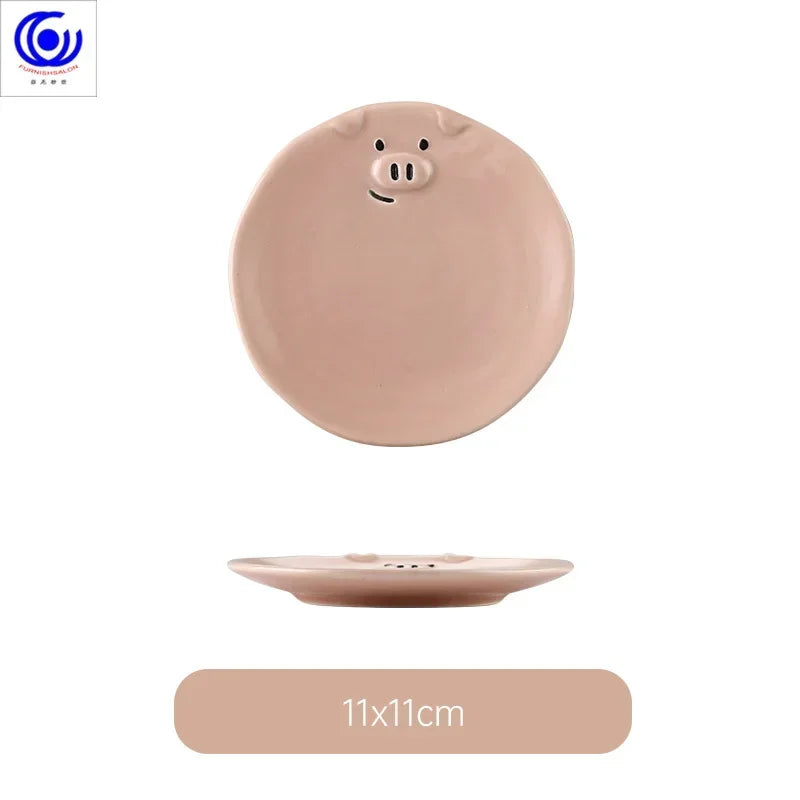 Cute Dish Ceramic Japanese Cartoon Tableware Creative Personality