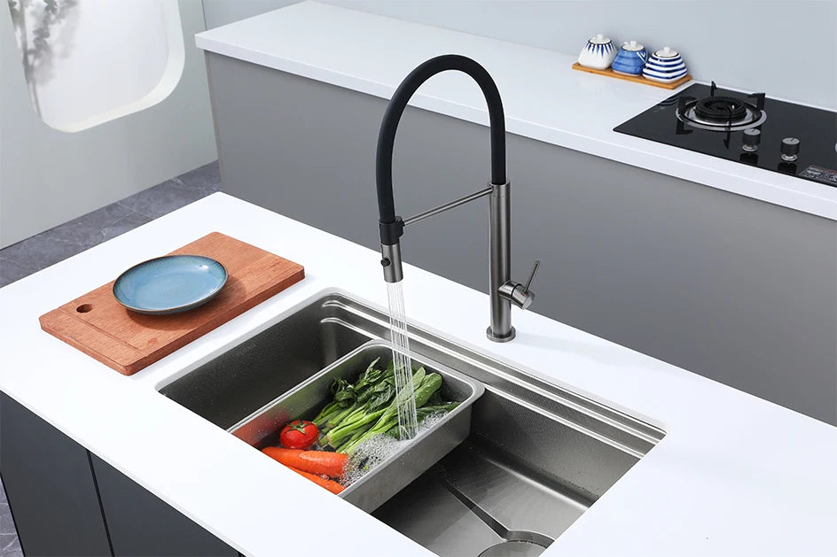 Faucet Sink Faucets Rubber Pull Down Stream Sprayer