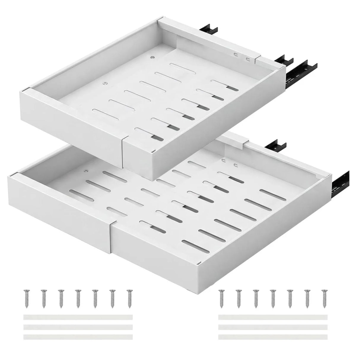 Telescopic Drawer Extendable Pull-Out Cabinet Storage Basket No