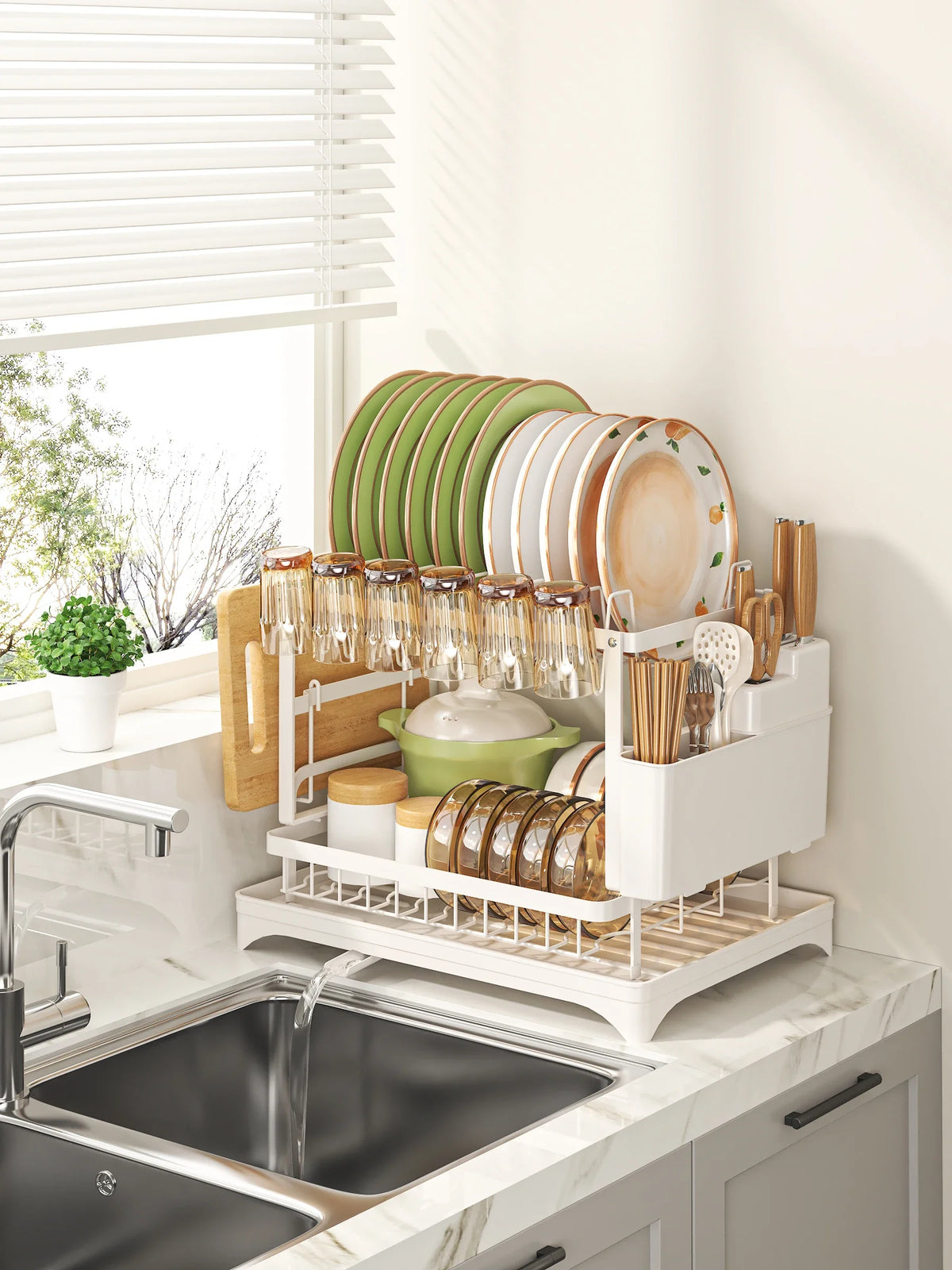 Dish Drying Rack Tier Dish Racks Counter Large