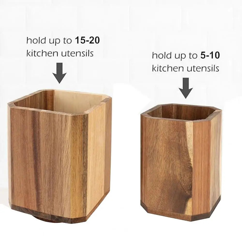 Utensil Organizer Wooden Utensil Holder Wood Utensil Holder