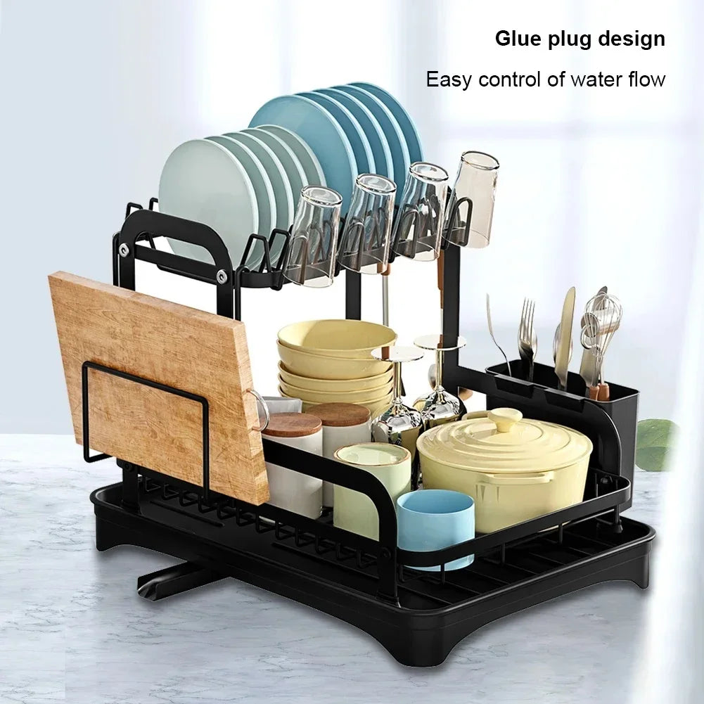 Tier Dish Bowl Drainer Storage Rack Dish Drying