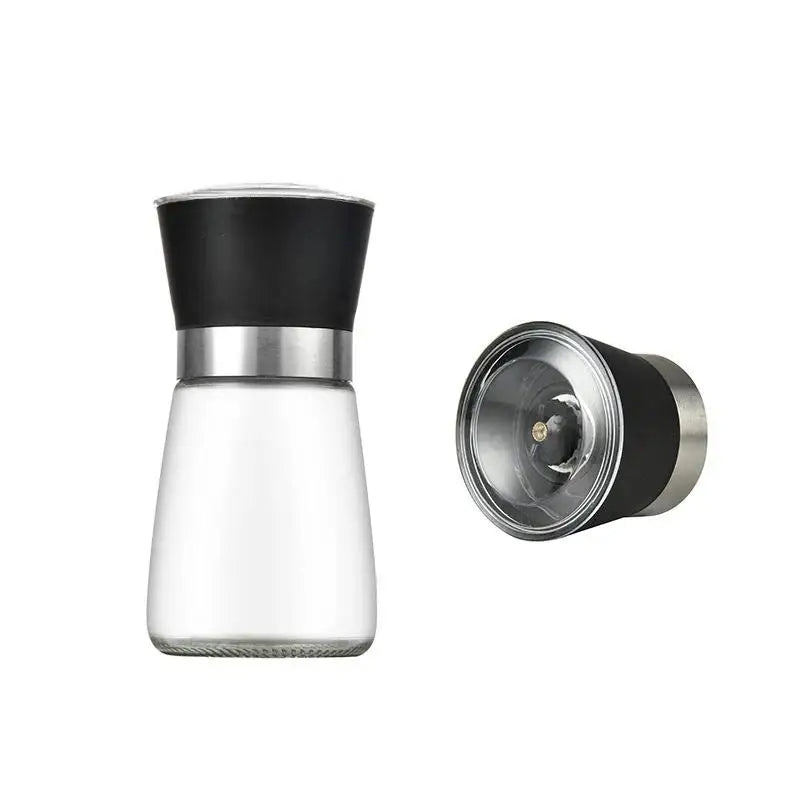 Salt Pepper Grinder Stainless Steel Glass Spice Bottle