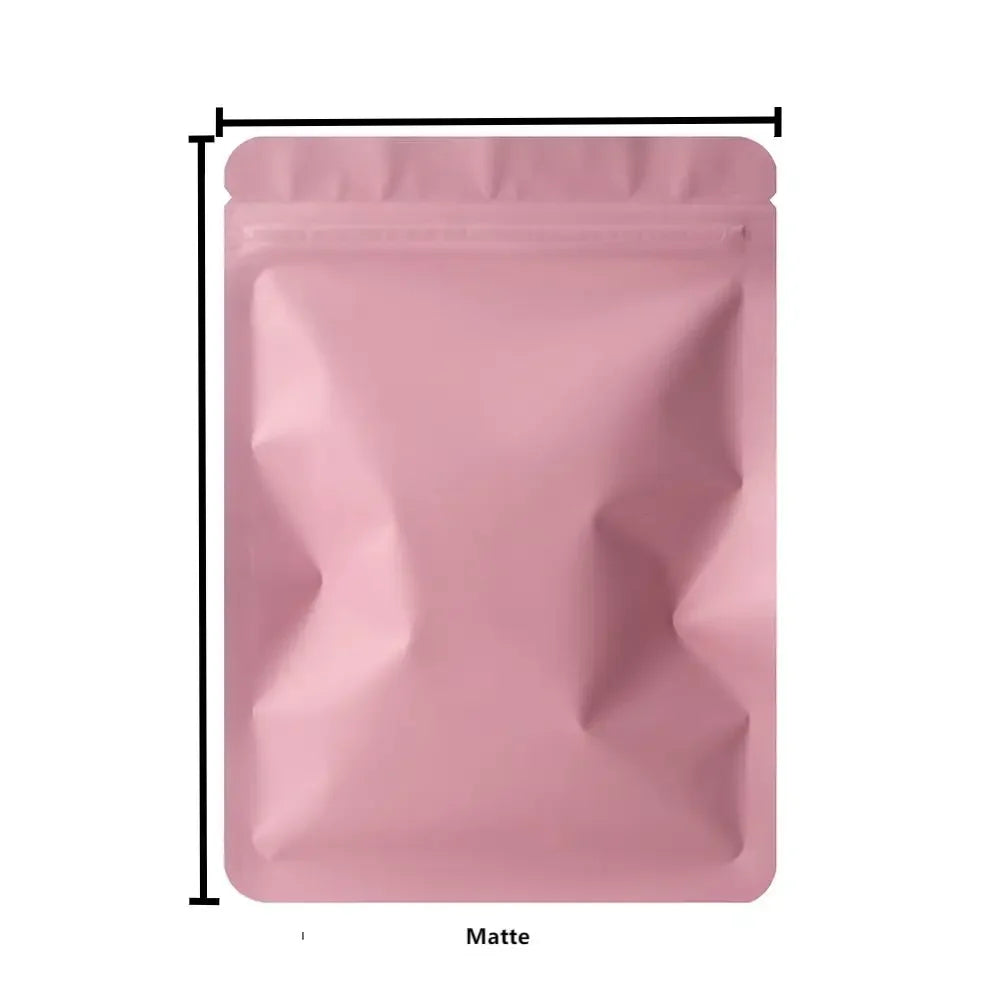 100pcs Double Sided Frosted Mylar Bags Waterproof Flat