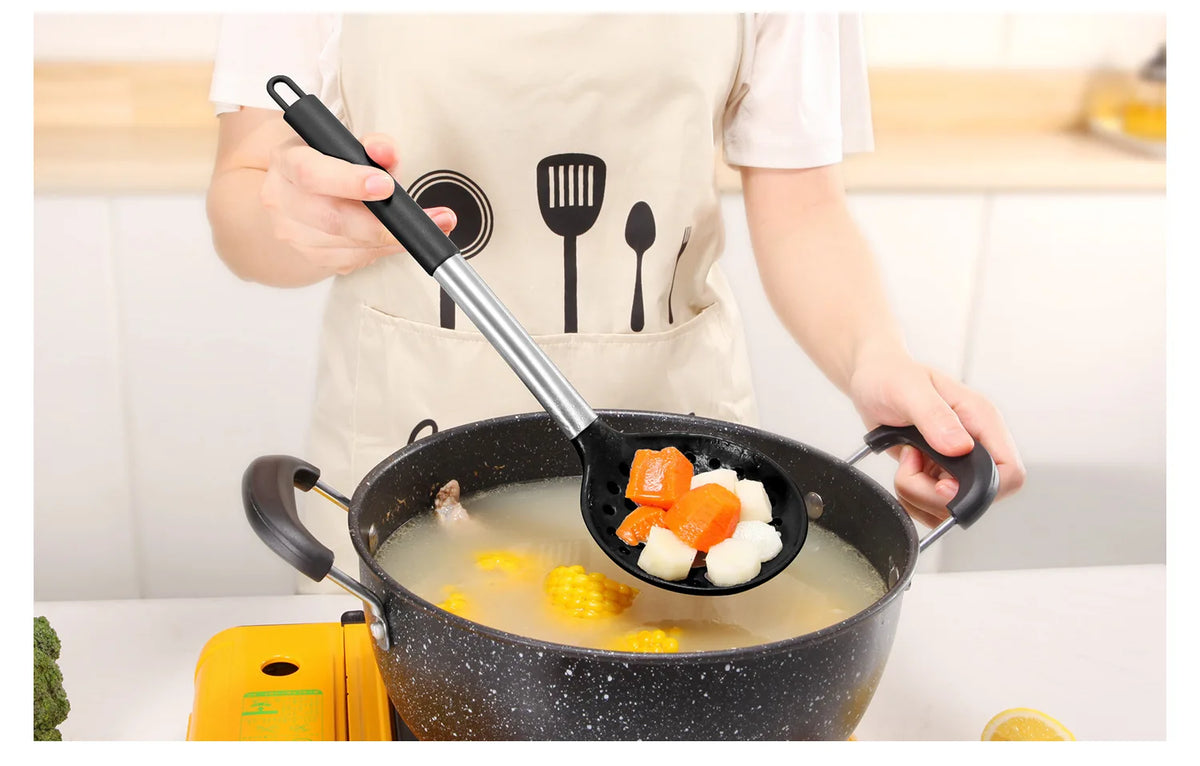 Black Non-Stick Silicone Kitchenware Cooking Utensils Cookware